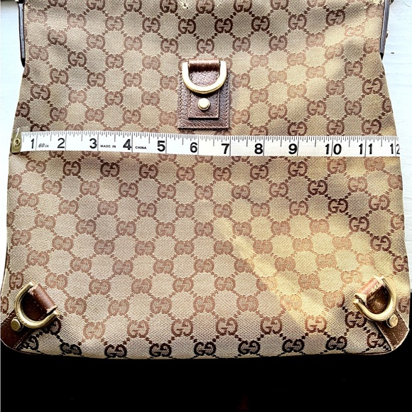 Gucci Abbey Messenger Brown Monogram Shoulder/Crossbody Bag - Picture 13 of 15